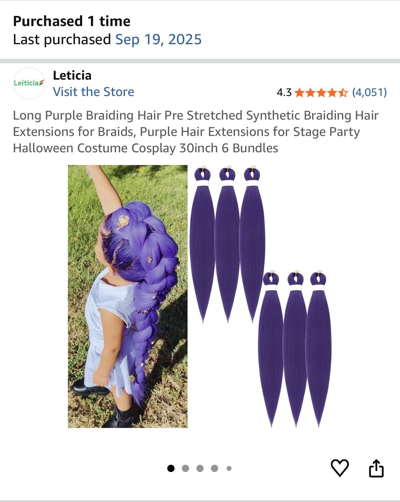 Purple Braiding Hair Extensions Rumi 