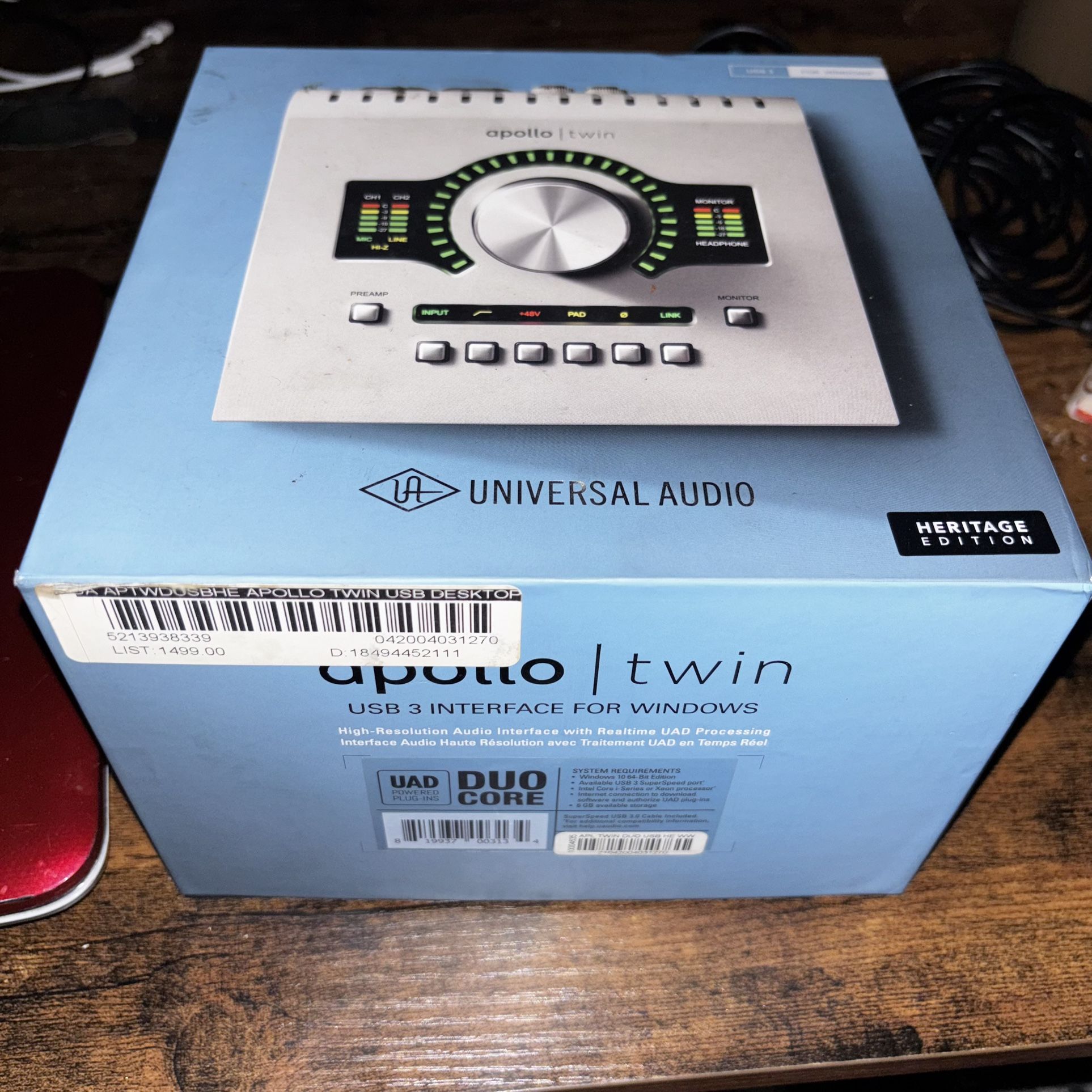 Apollo Twin Duo USB Heritage Edition Windows