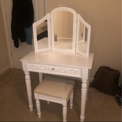 Small White Vanity Desk