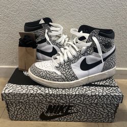 Air Jordan Retro High OG Tech Gray/Muslin-Black-White Men 8