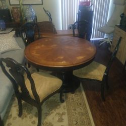 Free Wood Table And Four Chairs