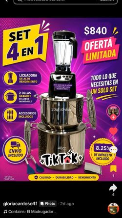 Licuadora con 2 olla