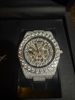 42MM Iced Alpha Era® Luminous Skeleton 316 w/ Rubber Strap