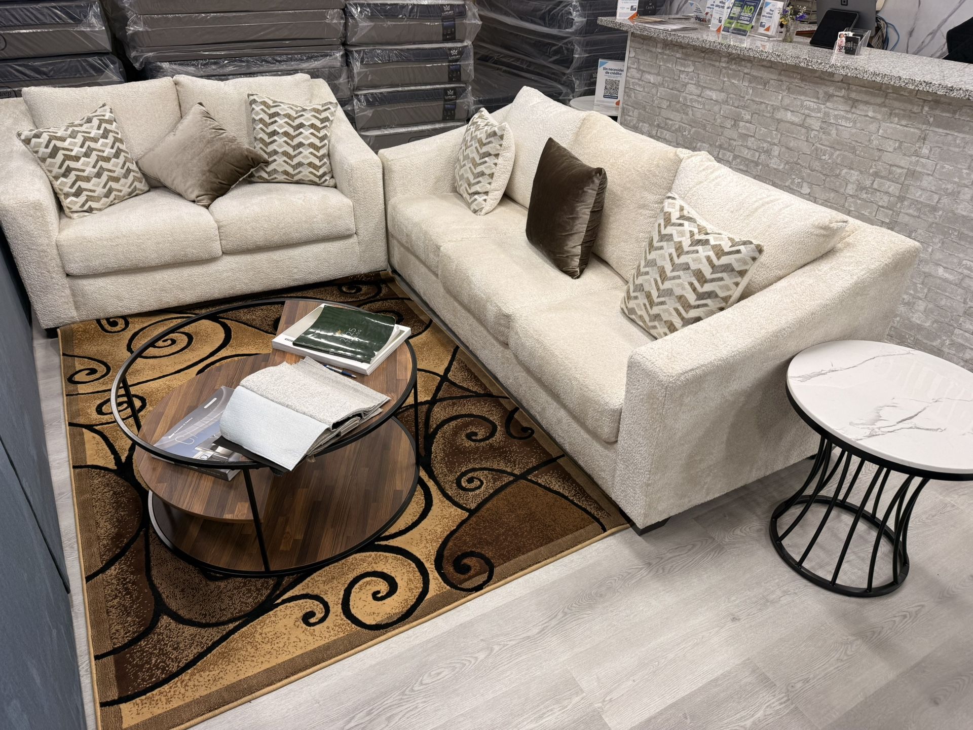 BRAND NEW BEIGE SOFA AND LOVESEAT 