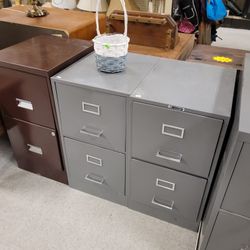 Pair Of File Cabinet No Key