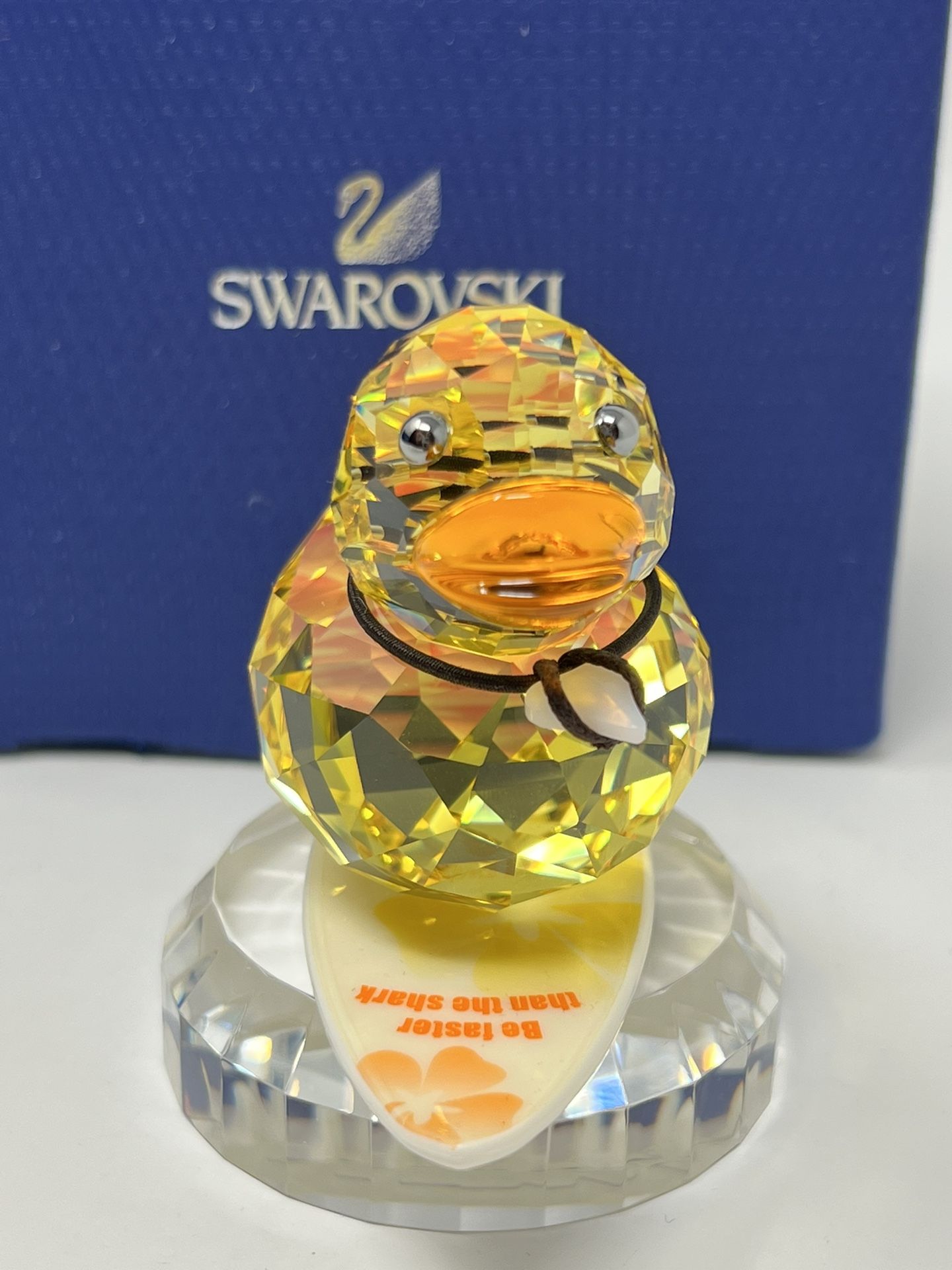 Swarovski Crystal Happy Ducks With Surfboard Figurine for Sale in