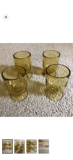 Set of 4 Golden Candle Holders