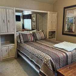 Bedroom set and queen size mattress