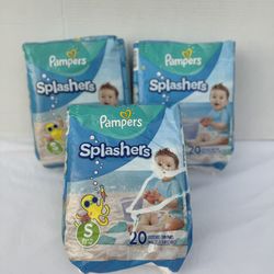 Pampers Splasher Disposable Swim Diapers Size Small 3 pack