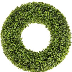 Boxwood Wreath - 20inch Outdoor/Indoor All Seasons Decor