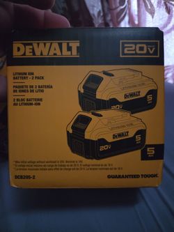 Two 5ah dewalt batteries