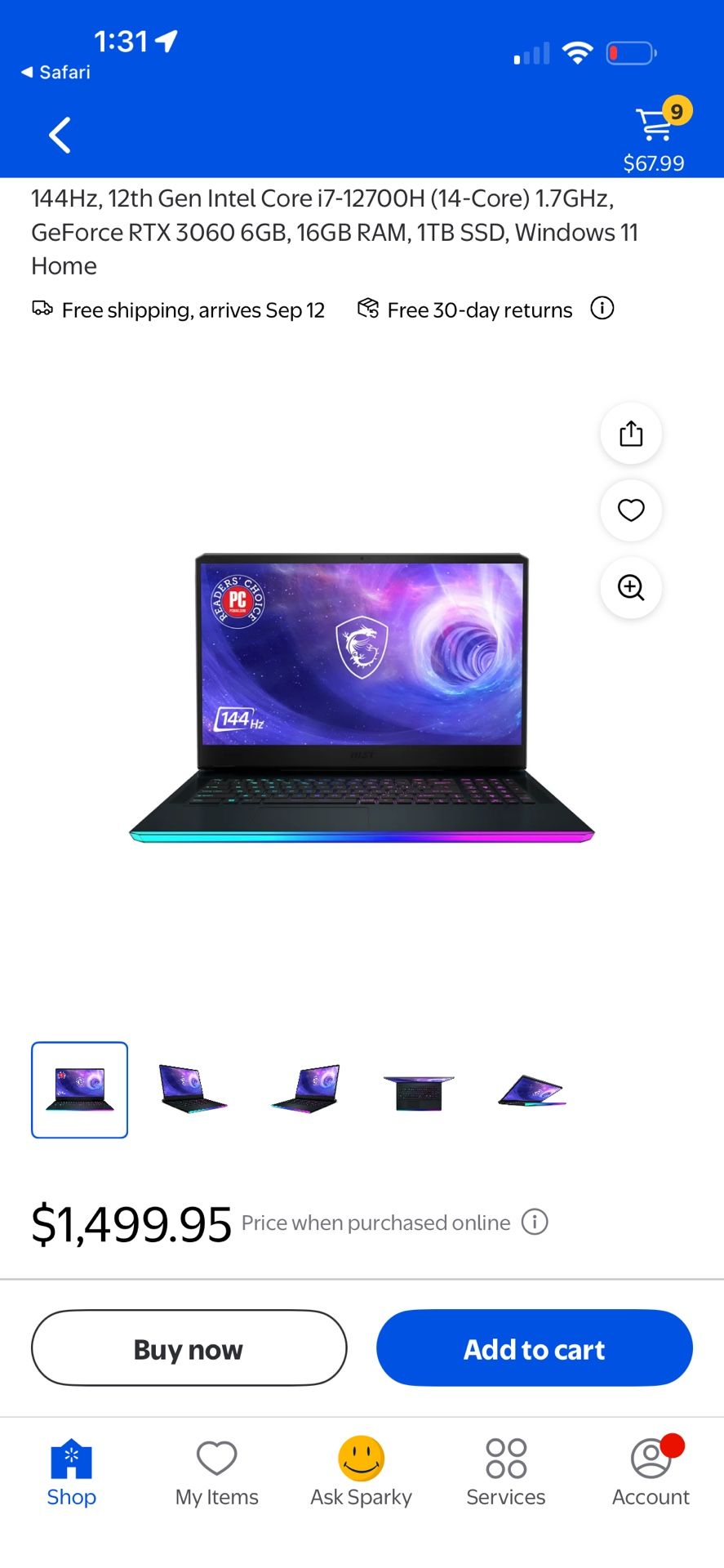 MSI Gaming laptop
