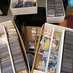 Huge Baseball & Basketball Card Collection – 80s/90s Rookies + Stars – Thousands of Cards