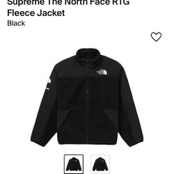 Size Medium Brand New Supreme The North Face RTG Fleece Jacket - Black 