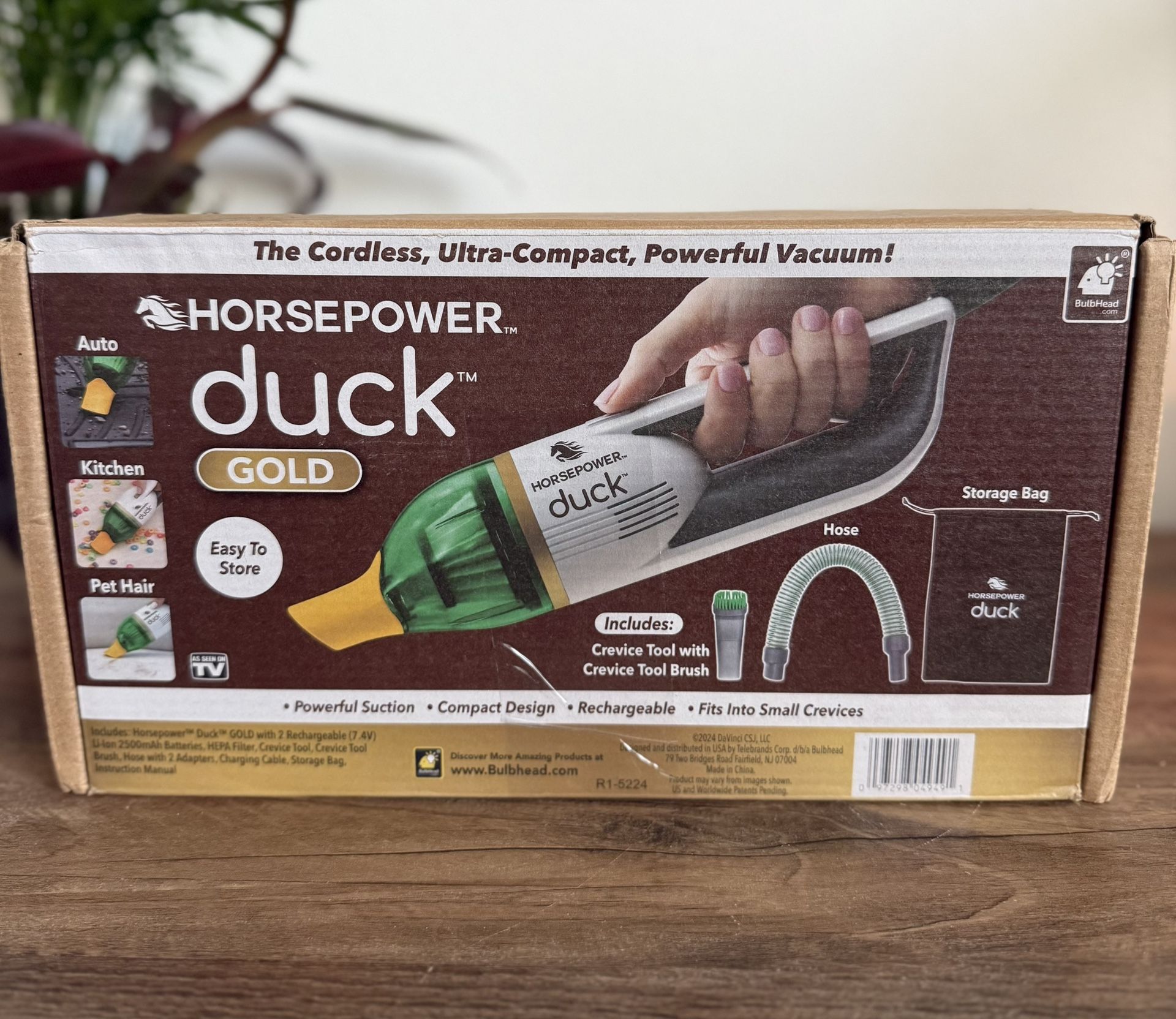 New Horsepower Duck Vacuum Gold Edition Cordless Rechargeable Ultra-Compact