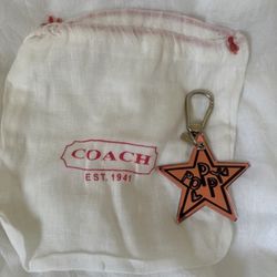 Coach Poppy Star Key Chain Charm Key Fob 92731