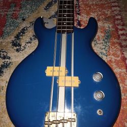 Retro Original 80s Cort P Bass Guitar MIJ Matsumoku Era Workhorse Clean Blue Gloss