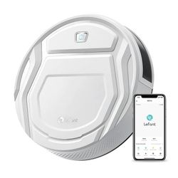 Lefant Robot Vacuum Cleaner, Strong Suction, 120 Mins Runtime, Slim, Low Noise, Automatic Self-Charging, Wi-Fi/App/Alexa Control, Ideal for Pet Hair H