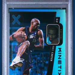 1998-99 U.D. Ionix Kinetix RARE INSERT #K7 Vince Carter ROOKIE CARD - GRADED PSA 9 MINT CONDITION 💎