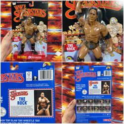 2026 WWE Mattel Superstar LJN The Rock Retro Black Card CHASE Figure NIB
