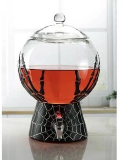 Halloween Crystal Ball Glass Beverage Dispenser 2.1 Gallons $14.99