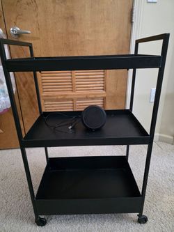 Black Utility Cart + USB speaker
