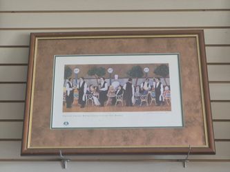 framed art print titled "Crystal Cruises Bistro Collection" by artist Guy Buffet