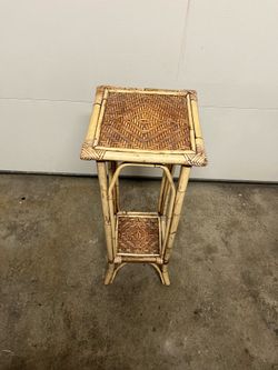 Vintage Bamboo Two Tiered Stand in Great Condition