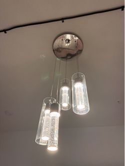 Dangling mirrored lights