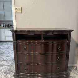 Vintage Dark Wood Cabinet  