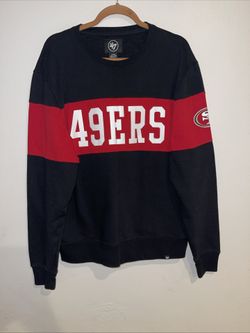 an Francisco 49ers Men's 47 Brand Black Crew Long Sleeve Sweatshirt Size L