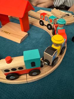 FAO Schwarz wood train set