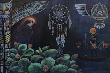 Hawk Magic Osprey Totem Ra Painting