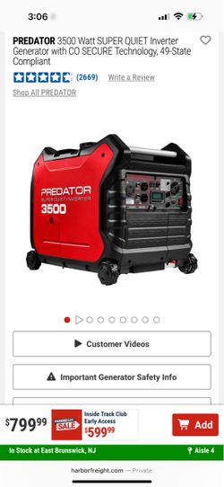 Predator 3500 generator