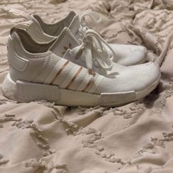 Addidas Cloud White And Rose Gold Shoes