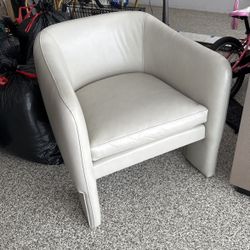 Gray, Leather Armchair