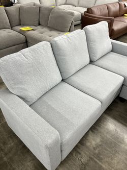 Linen Sofa Light Grey