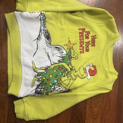 Toddler Grinch Christmas Sweatshirt Size 5T