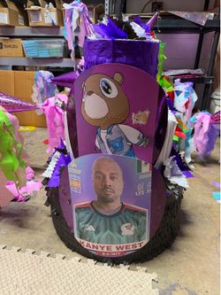 CUSTOM Kanye west three tier pinata with balls