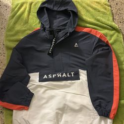 Asphalt Windbreaker Men’s XL NEW WITH TAGS  NEVER WORN 