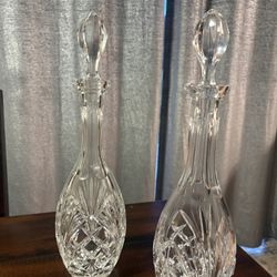 Set Of Crystal Decanters 