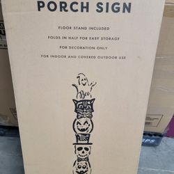 72 Inch Halloween Porch Sign BOO