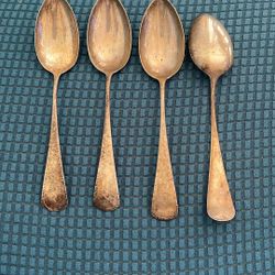 SET OF 4 STERLING SILVER SPOON 