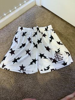 White coffee bape EE shorts size medium
