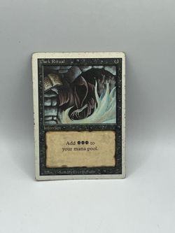 MTG Revised Dark Ritual Interrupt Card