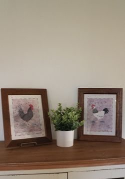 Vintage Rooster Prints Wall Art Bundle