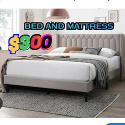 Queen Size Bed And Mattress 