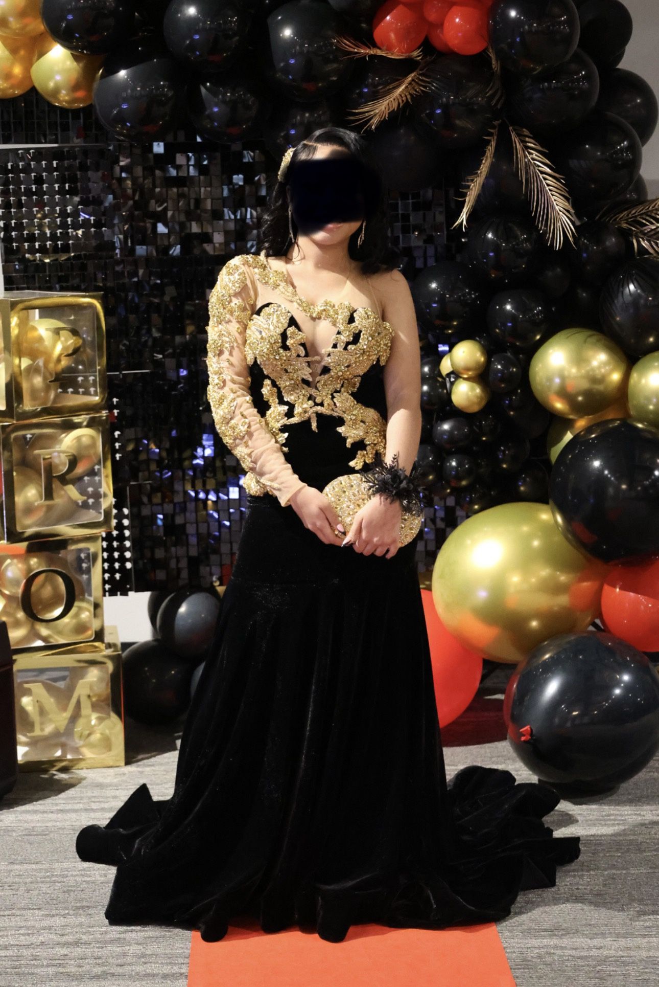 Black And Gold Prom Dress