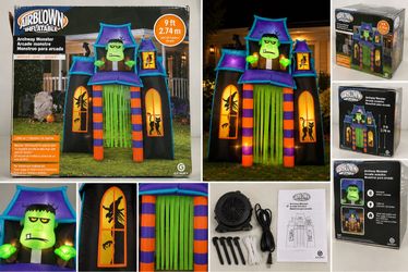 Gemmy Airblown Inflatable 9ft Archway Monster