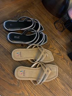 Women’s 2 pair of Strappy sandals size 10